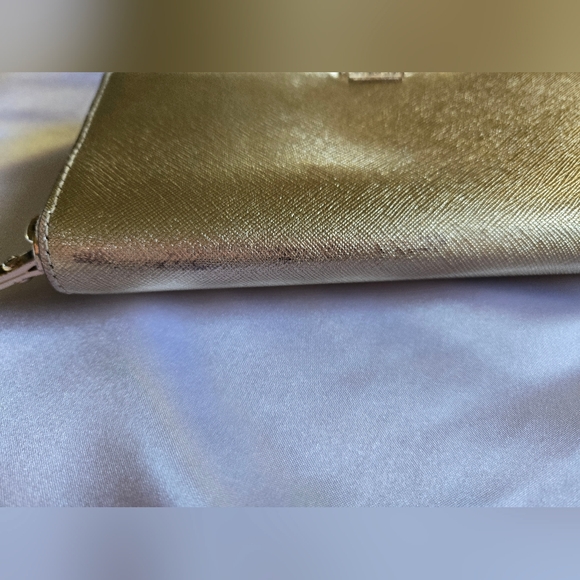 Kate Spade Gold Zip-Around Wallet - Picture 14 of 14